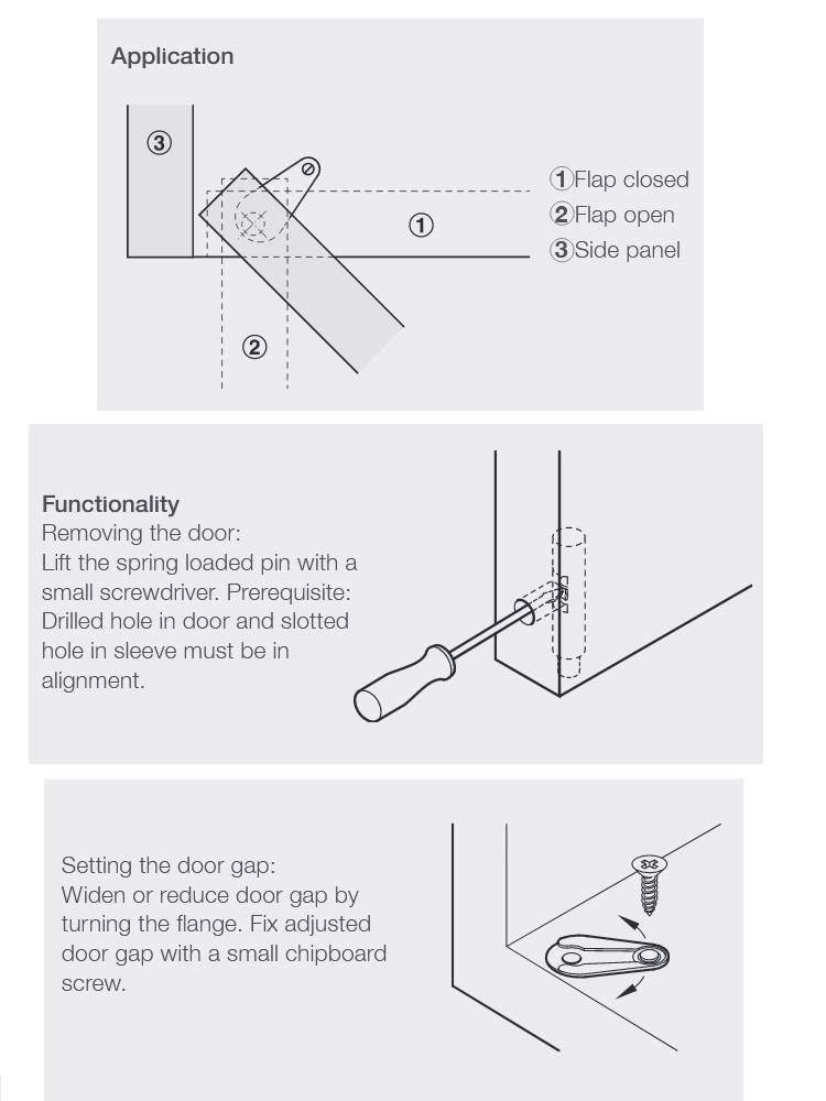 HAFELE PIVOT HINGE (WHITE) (FOR ONE DOOR)