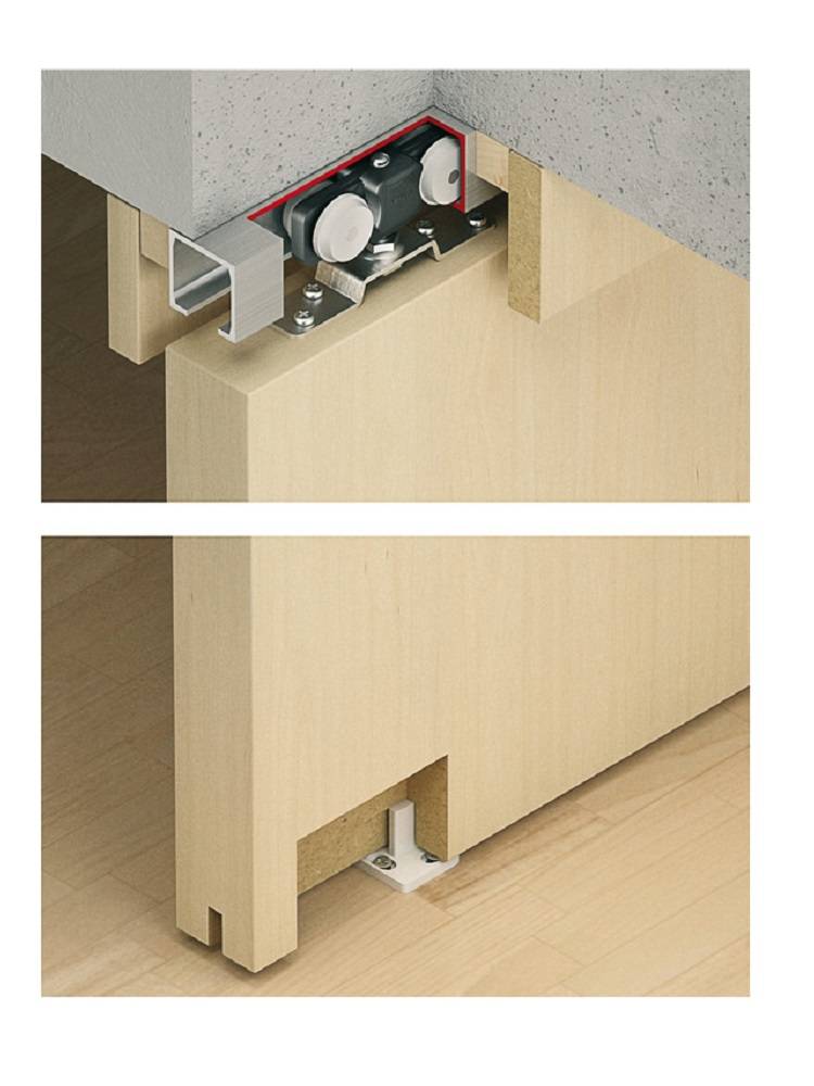 HAFELE WOODEN SILENT SLIDING DOOR FITTING FOR SINGLE DOOR MAX LOAD 100KG