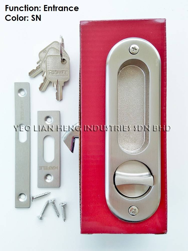 HAFELE SLIDING DOOR LOCK WITH HANDLE ENTRANCE