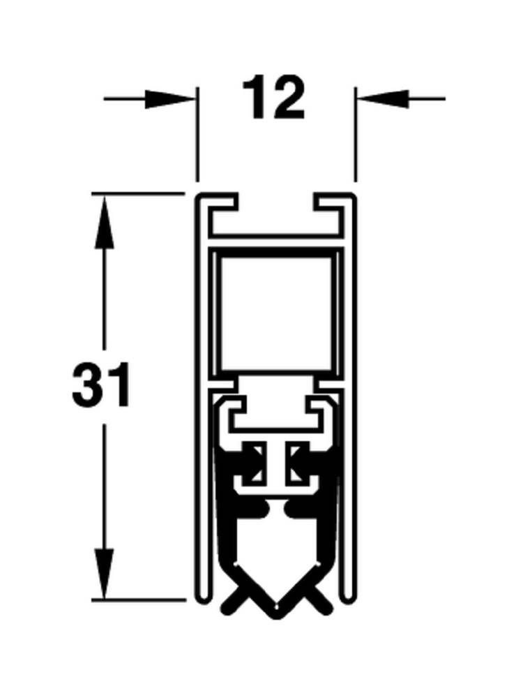 HAFELE RETRACTABLE DOOR SEAL 930MM / 1130MM