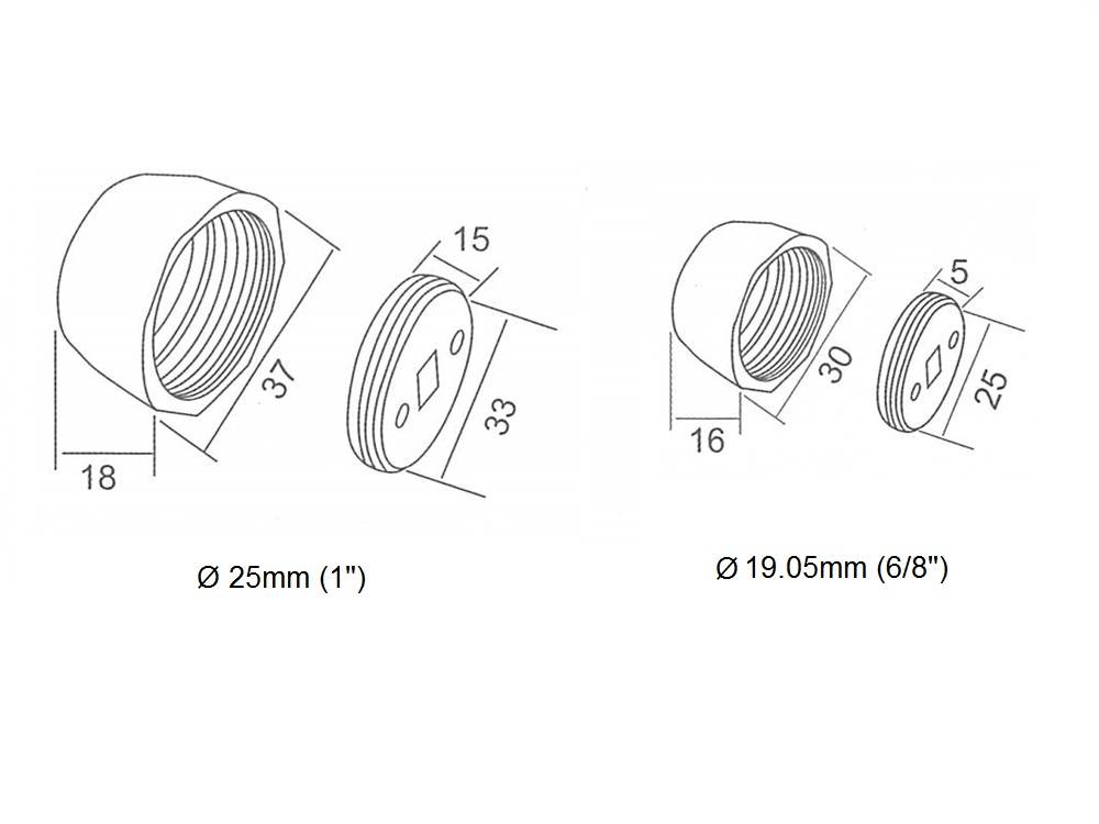 2 PIECES HEAVY DUTY ROUND TUBE BRACKET (6/8" / 1")