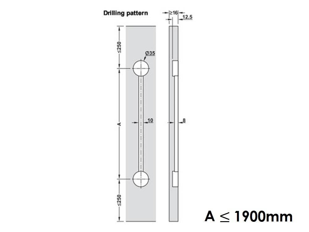 HAFELE PLANOFIT STRAIGHTENING FITTING DOOR HEIGHT ≤2400MM