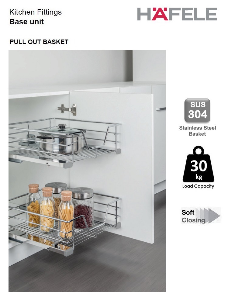 HAFELE SUS 304 PULLOUT BASKET